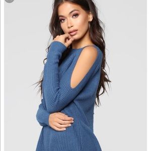 Cute warm blue sweater